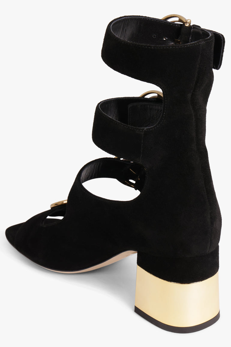 CHLOE SHOES Alize 60mm Suede Sandal | Black