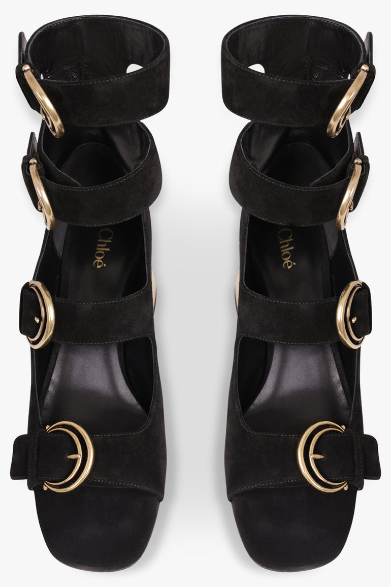 CHLOE SHOES Alize 60mm Suede Sandal | Black