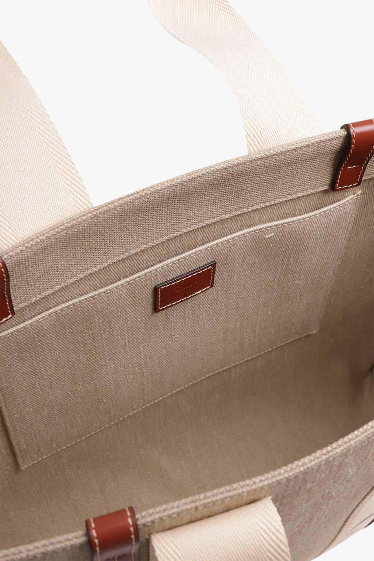 CHLOÉ WOODY LARGE TOTE WHITE BROWN NEW SEASON PARLOUR X ONLINE