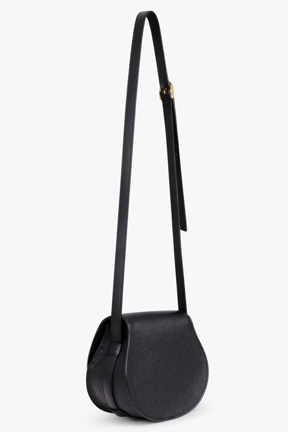 CHLOE BAGS BLACK Small Marcie Saddle Crossbody Bag | Black