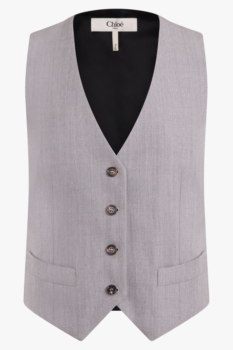 CHLOE RTW Tailored Waistcoat | Swan Grey