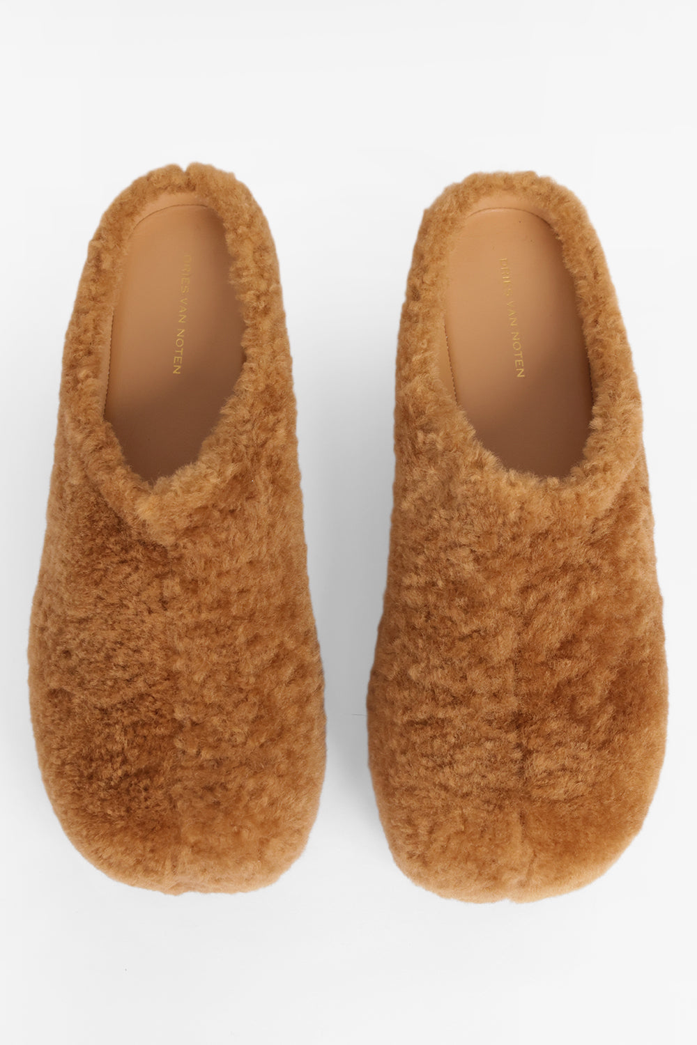 DRIES VAN NOTEN SHOES Textured 40mm Clog Mules | Tan