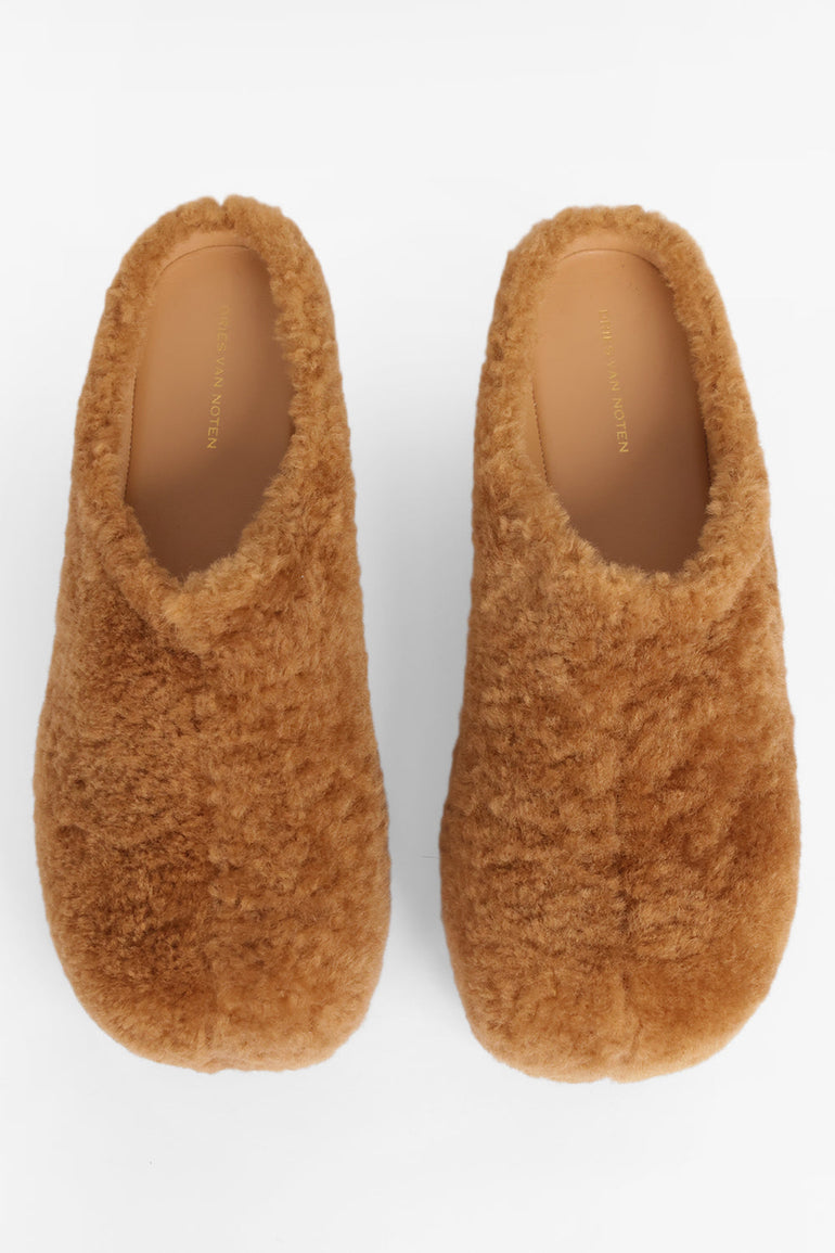 DRIES VAN NOTEN SHOES Textured 40mm Clog Mules | Tan