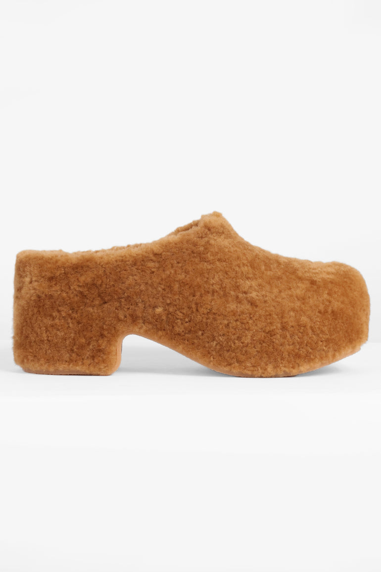 DRIES VAN NOTEN SHOES Textured 40mm Clog Mules | Tan