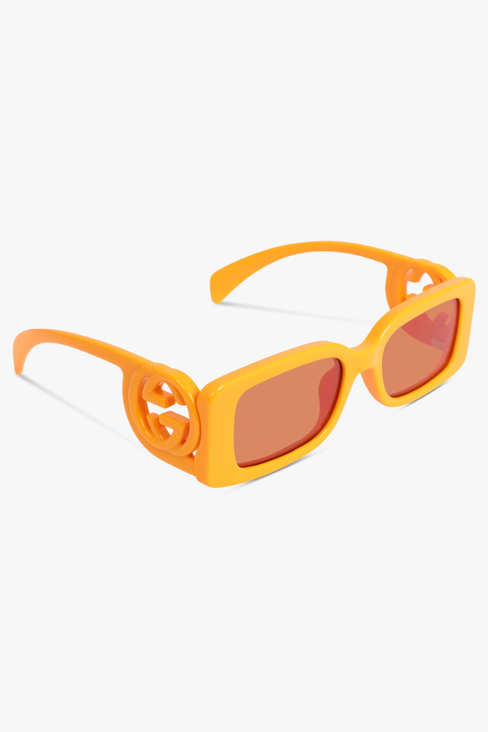 GG1325S 54 Rectangle Frame Side Logo Sunglasses | Orange – Parlour X