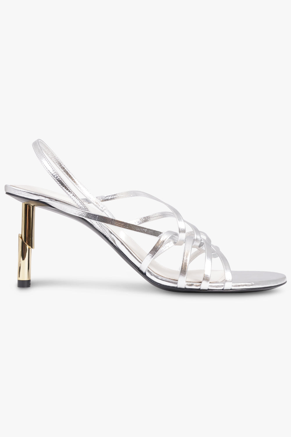 LANVIN SHOES Sequence Strappy 75mm Sandal | Silver/Gold