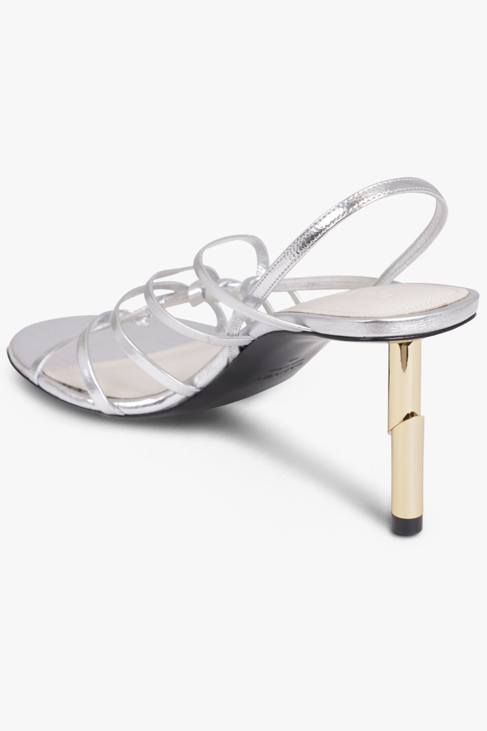 LANVIN SHOES Sequence Strappy 75mm Sandal | Silver/Gold