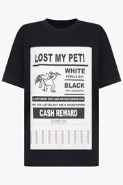 MM6 BY MAISON MARGIELA RTW Lost My Pet Graphic S/S T-Shirt | Black/White