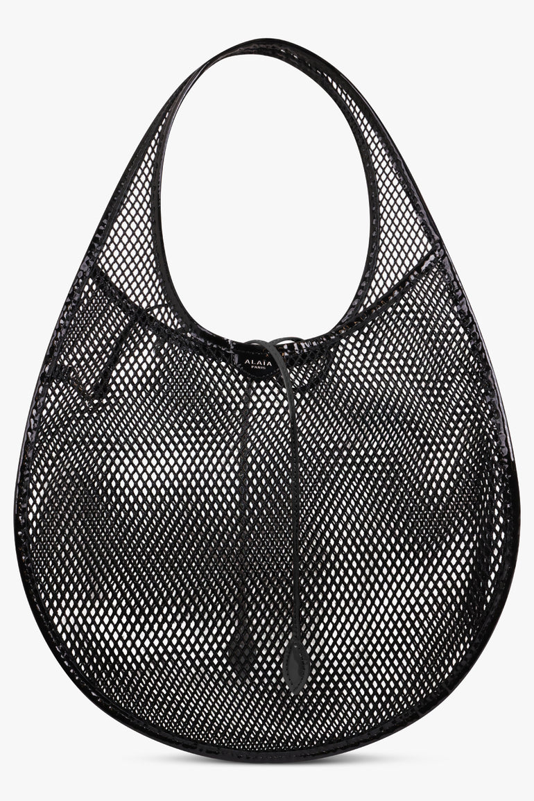 ALAIA BAGS BLACK / 999 - NOIR One Piece Medium Fishnet Mesh Hobo Bag | Black
