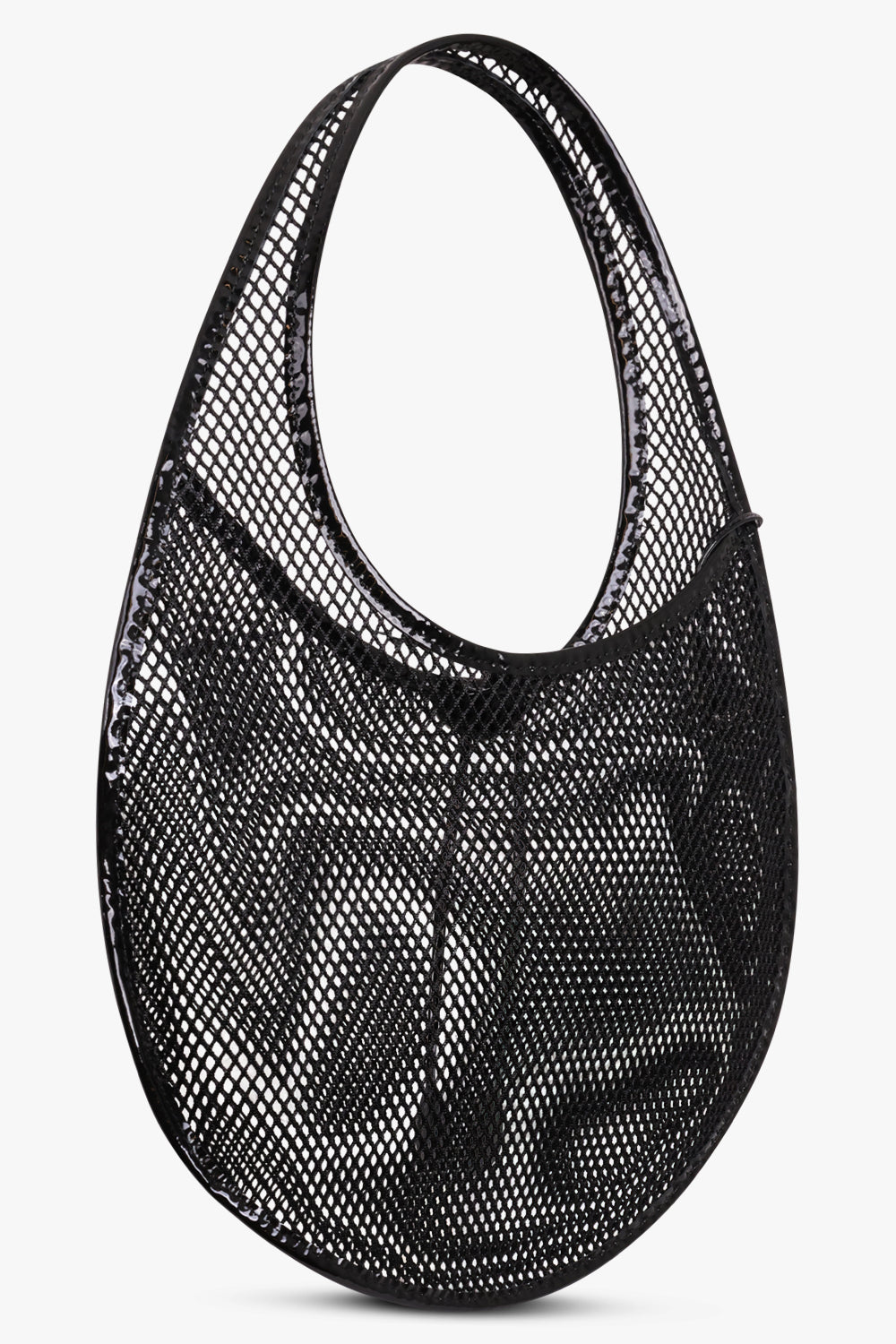 ALAIA BAGS BLACK / 999 - NOIR One Piece Medium Fishnet Mesh Hobo Bag | Black