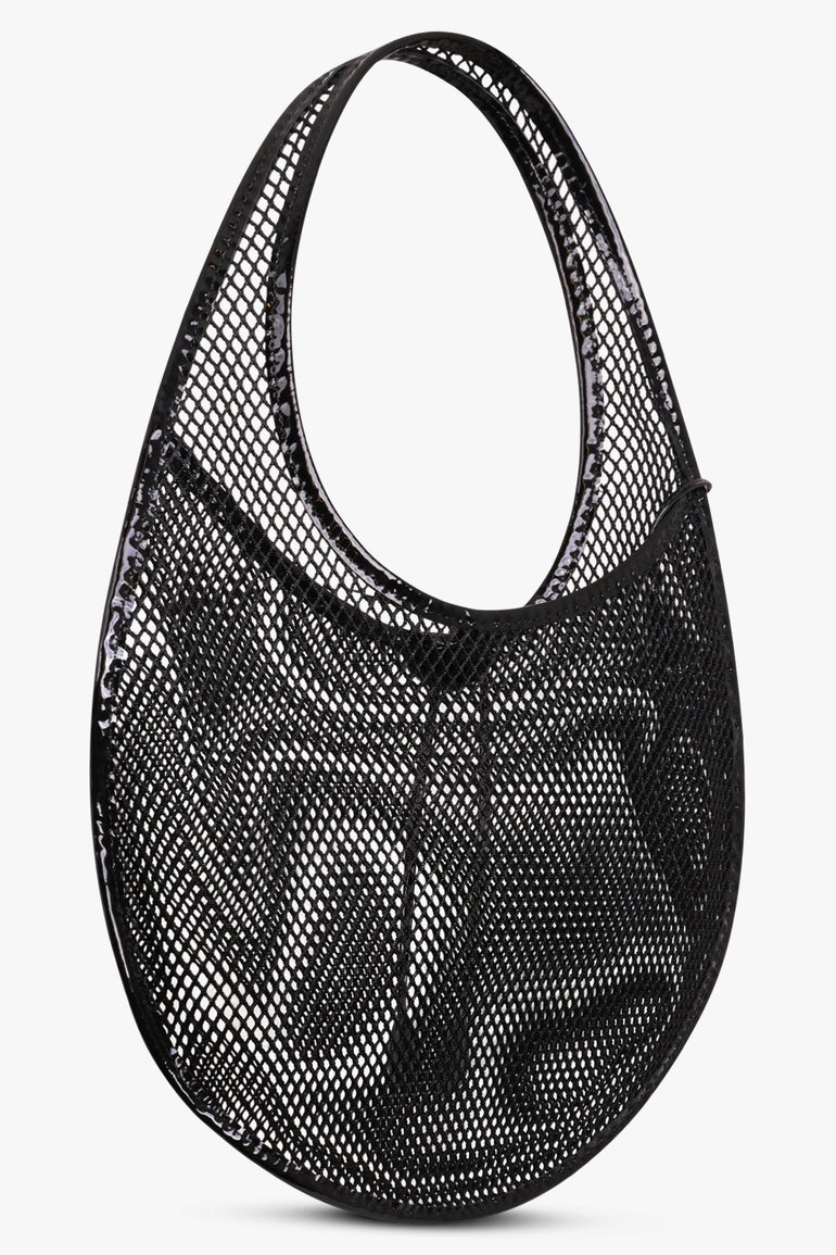 ALAIA BAGS BLACK / 999 - NOIR One Piece Medium Fishnet Mesh Hobo Bag | Black