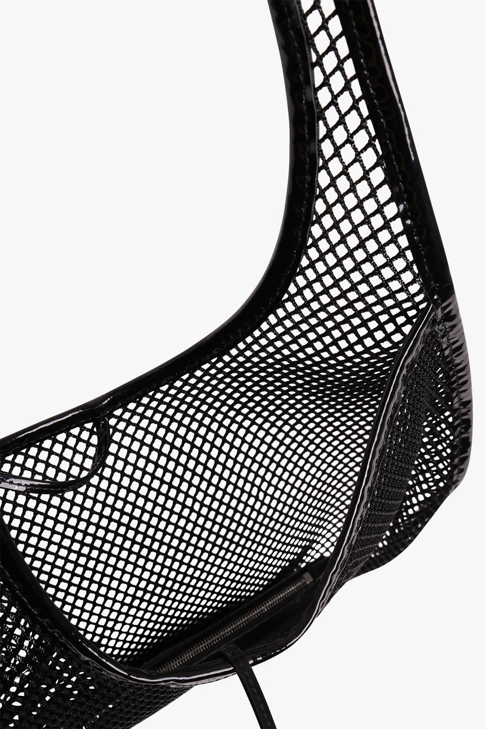 ALAIA BAGS BLACK / 999 - NOIR One Piece Medium Fishnet Mesh Hobo Bag | Black