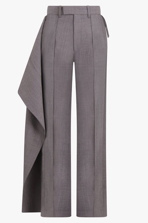 PHOEBE PHILO RTW Apron Style Pant | Dark Taupe