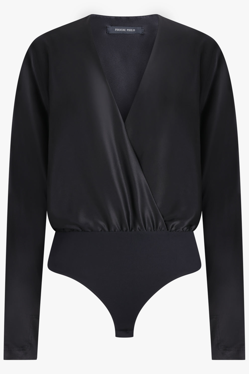 PHOEBE PHILO RTW Batwing Bodysuit Top | Black