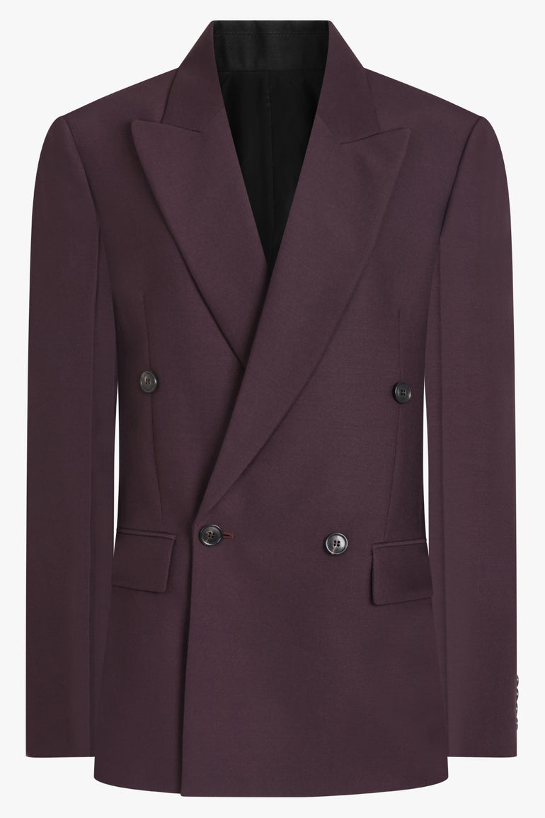 PHOEBE PHILO RTW Double Breasted Soft Tailoring Jacket | Aubergine