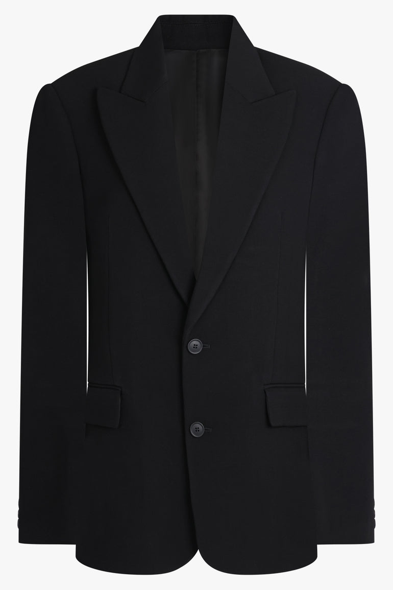 PHOEBE PHILO RTW Single Breasted Soft Tailoring Jacket | Black