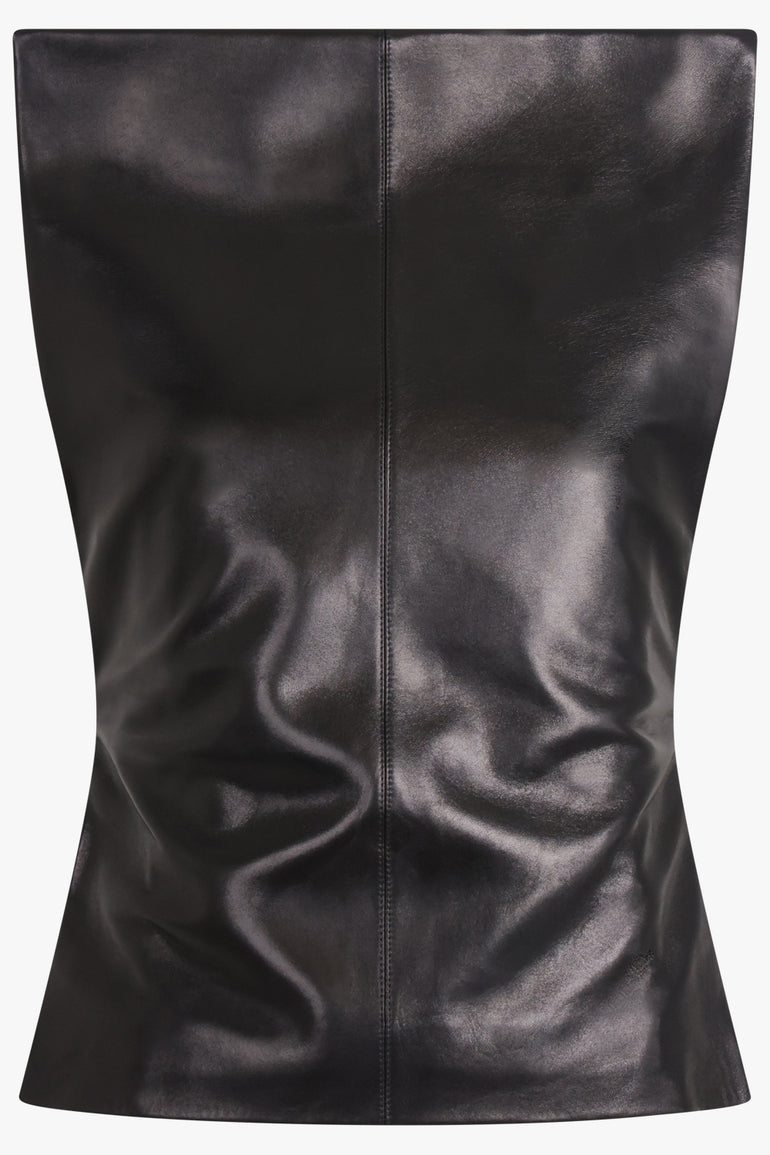 PHOEBE PHILO RTW Square Neck Backless Leather Top