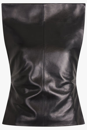 PHOEBE PHILO RTW Square Neck Backless Leather Top
