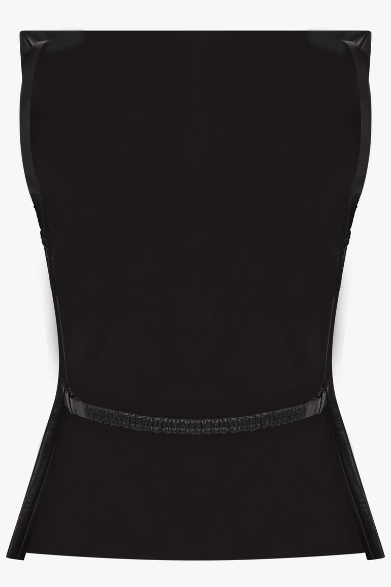 PHOEBE PHILO RTW Square Neck Backless Leather Top