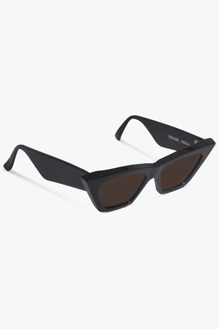 PHOEBE PHILO Accessories Black Peak Sunglasses | Black