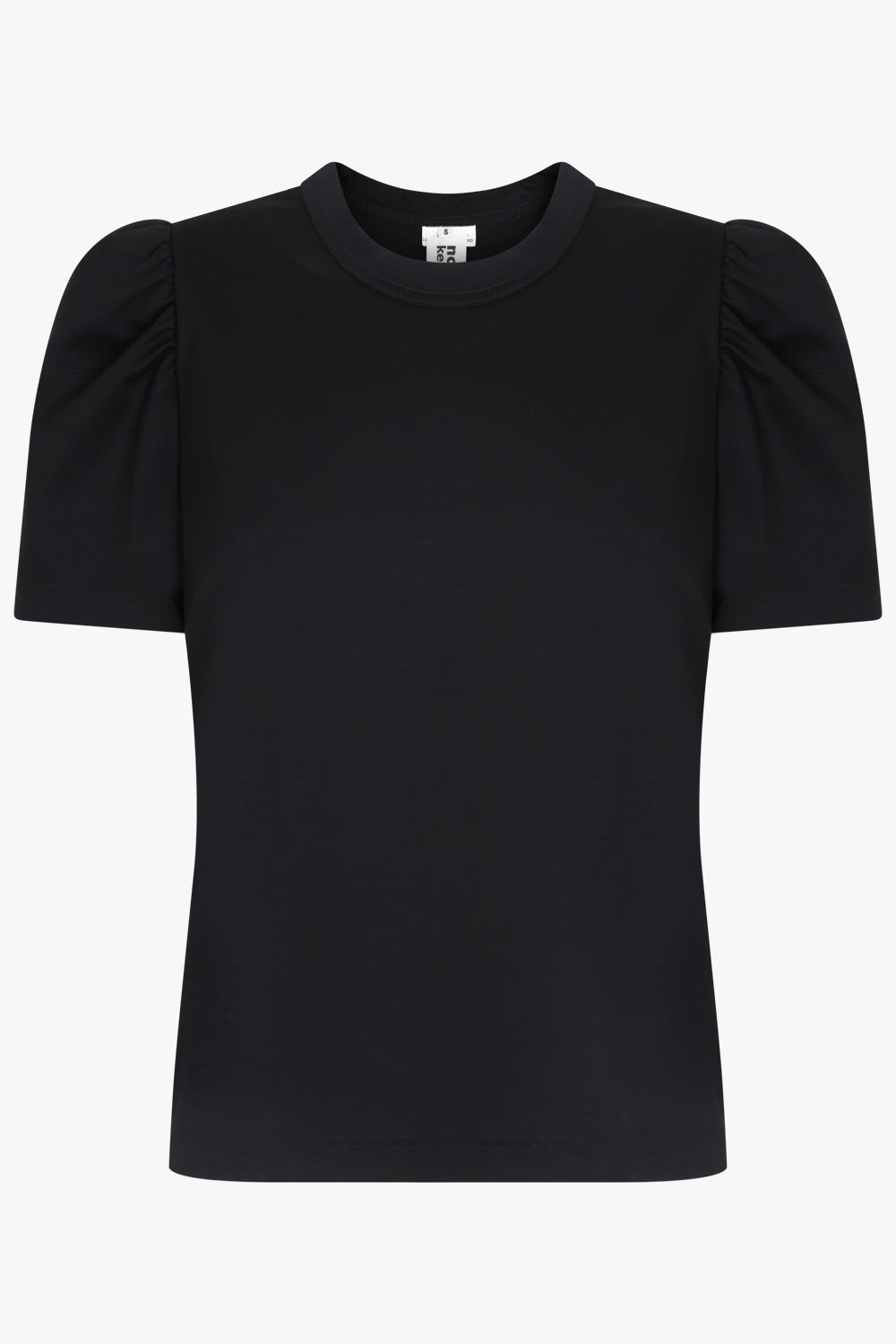 NOIR KEI NINOMIYA RTW Ruched Shoulder S/S Top | Black