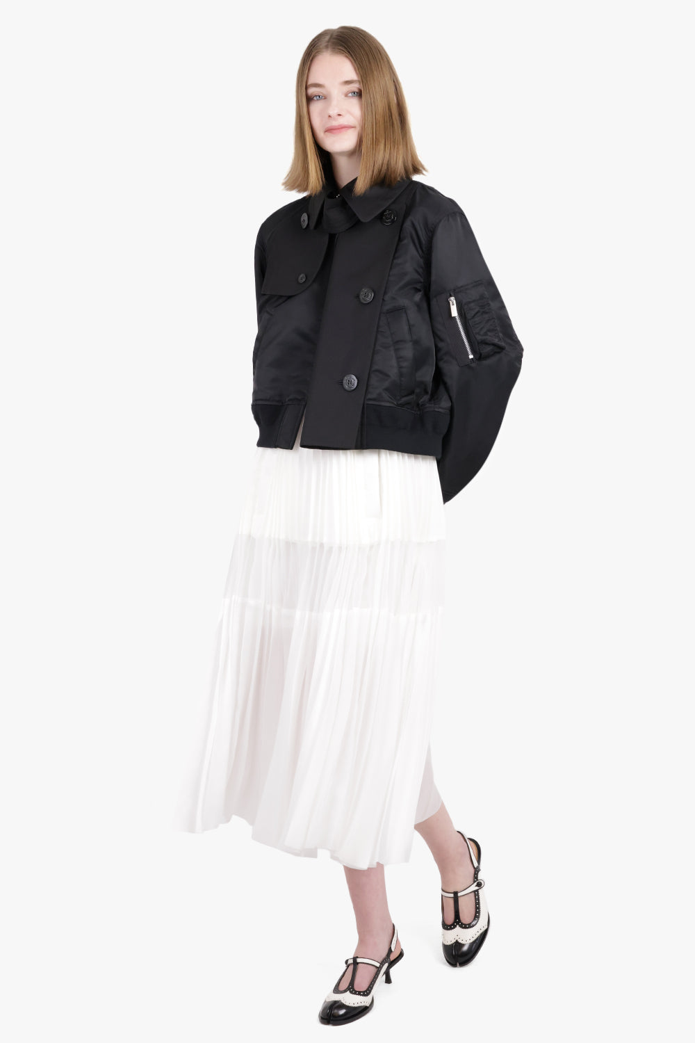 Nylon Twill Skirt | White – Parlour X