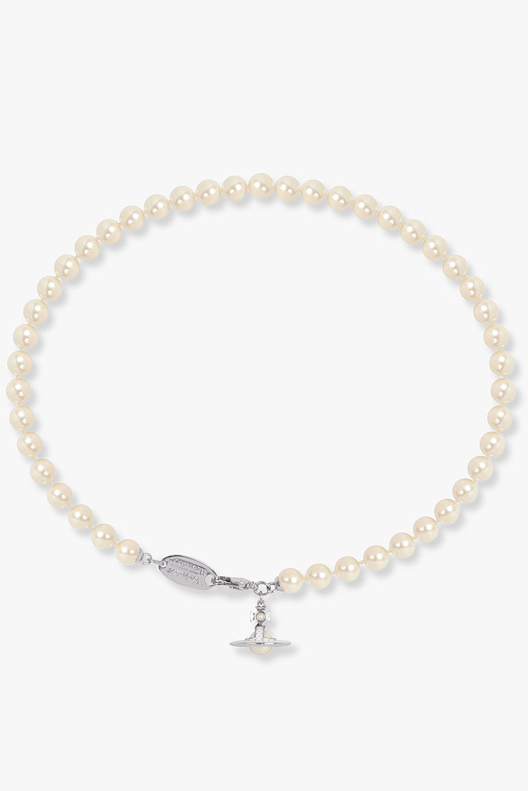 VIVIENNE WESTWOOD JEWELLERY SILVER / White/Silver Simonetta Pearl Necklace | White/Silver
