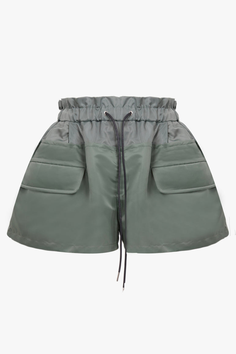 SACAI RTW Drawstring Puffed Short | Khaki/Orange