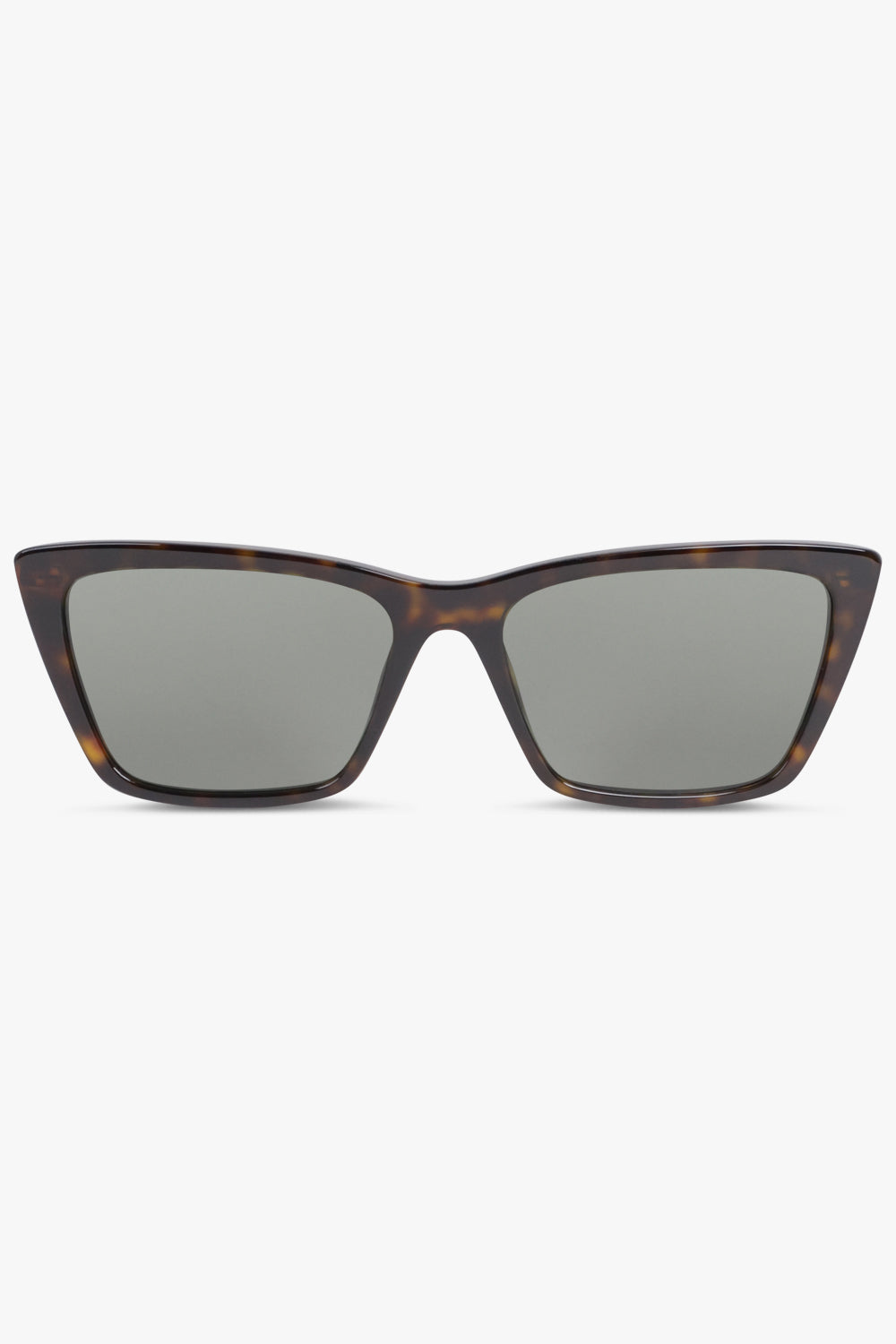 SAINT LAURENT ACCESSORIES BROWN / DARK HAVANA/GREY SL 737 Mica Thin Square Cat Eye Sunglasses | Dark Havana/Grey