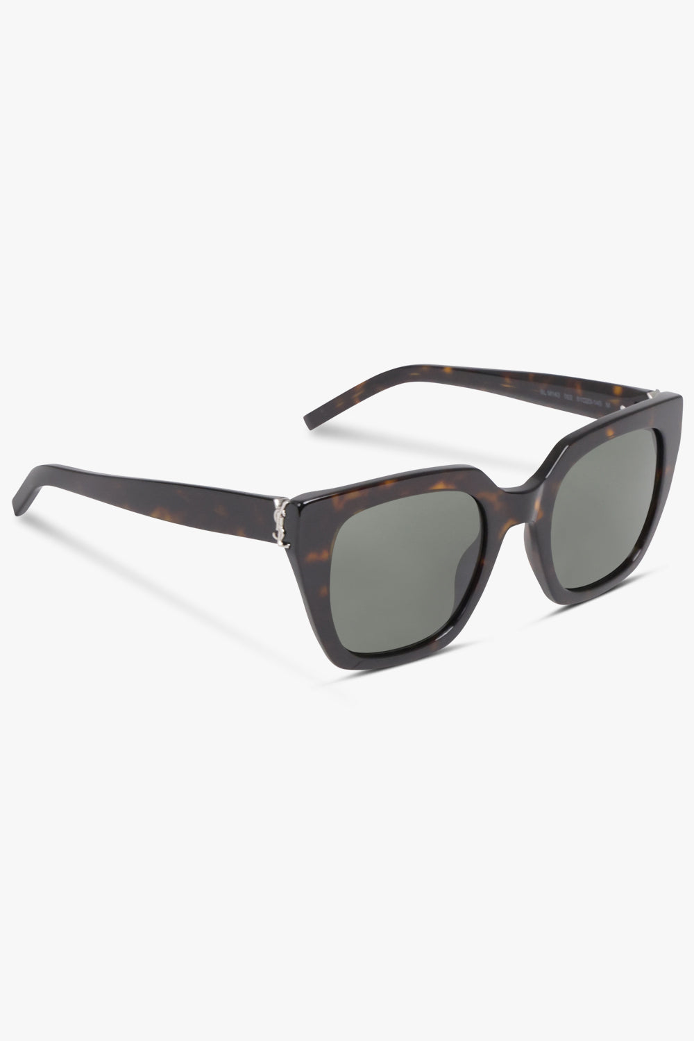 SAINT LAURENT ACCESSORIES BROWN / DARK HAVANA/SILVER/GREY SL M143 Square Frame Sunglasses | Dark Havana/Grey