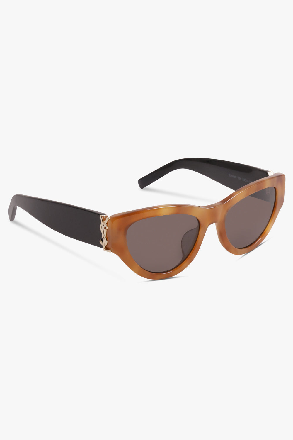 SAINT LAURENT ACCESSORIES BROWN / BROWN/BLACK SL M94/F Cat Eye Two Tone Sunglasses | Brown/Black