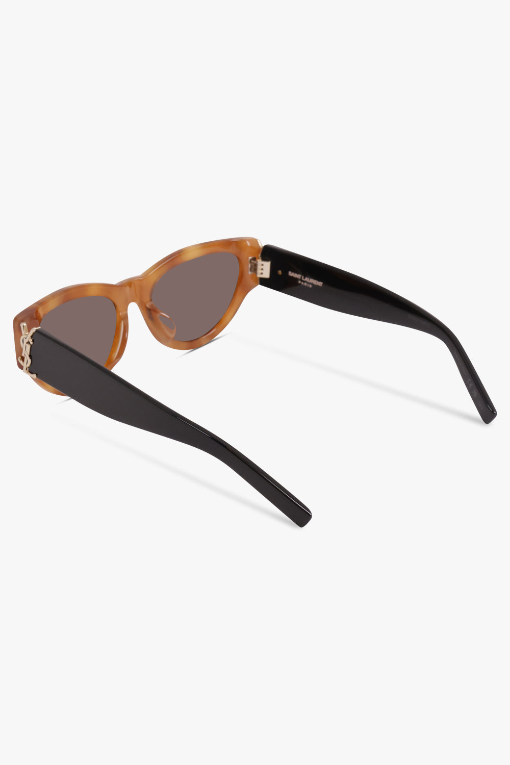 SAINT LAURENT ACCESSORIES BROWN / BROWN/BLACK SL M94/F Cat Eye Two Tone Sunglasses | Brown/Black