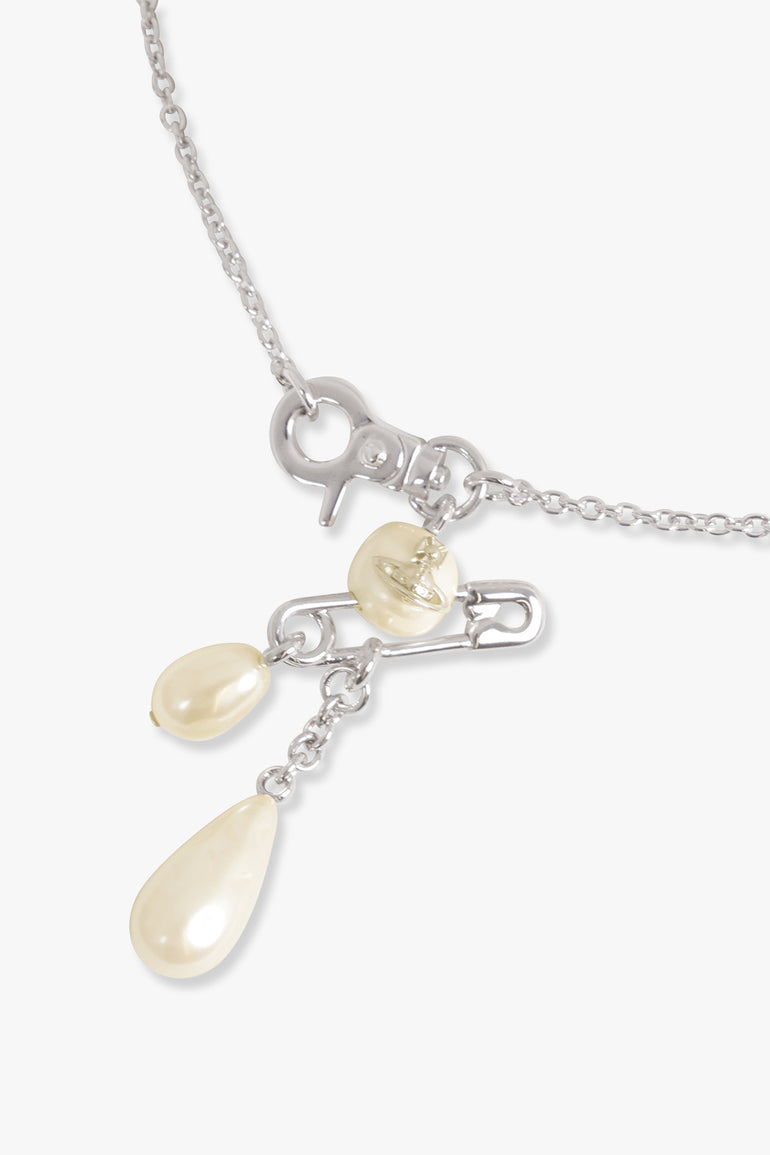 VIVIENNE WESTWOOD JEWELLERY SILVER / White/Silver Claude Small Pearl Pendant | White/Silver