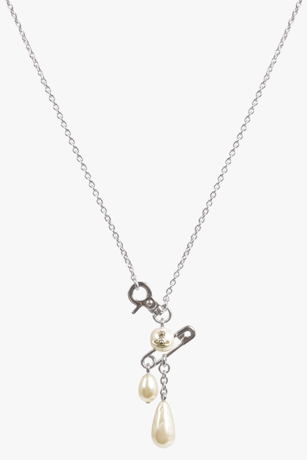 VIVIENNE WESTWOOD JEWELLERY SILVER / White/Silver Claude Small Pearl Pendant | White/Silver