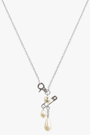 VIVIENNE WESTWOOD JEWELLERY SILVER / White/Silver Claude Small Pearl Pendant | White/Silver