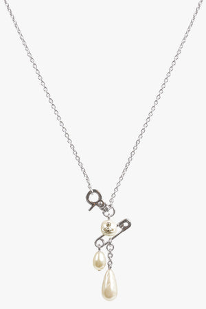 VIVIENNE WESTWOOD JEWELLERY SILVER / White/Silver Claude Small Pearl Pendant | White/Silver