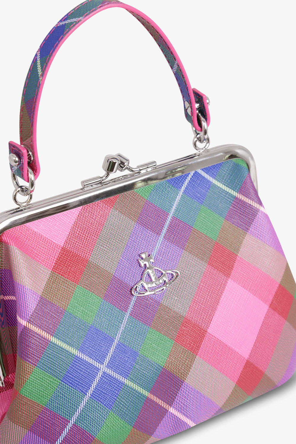 VIVIENNE WESTWOOD BAGS PATTERN / CANDY TARTAN Granny Print Frame Purse | Candy Tartan