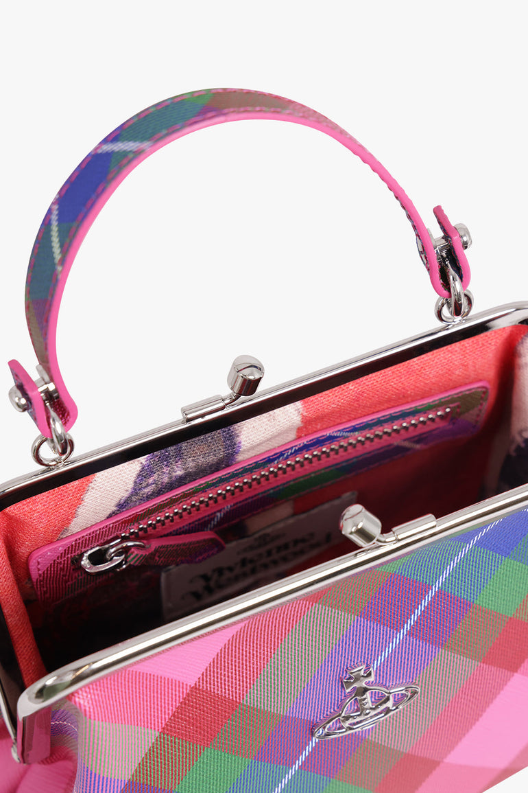 VIVIENNE WESTWOOD BAGS PATTERN / CANDY TARTAN Granny Print Frame Purse | Candy Tartan