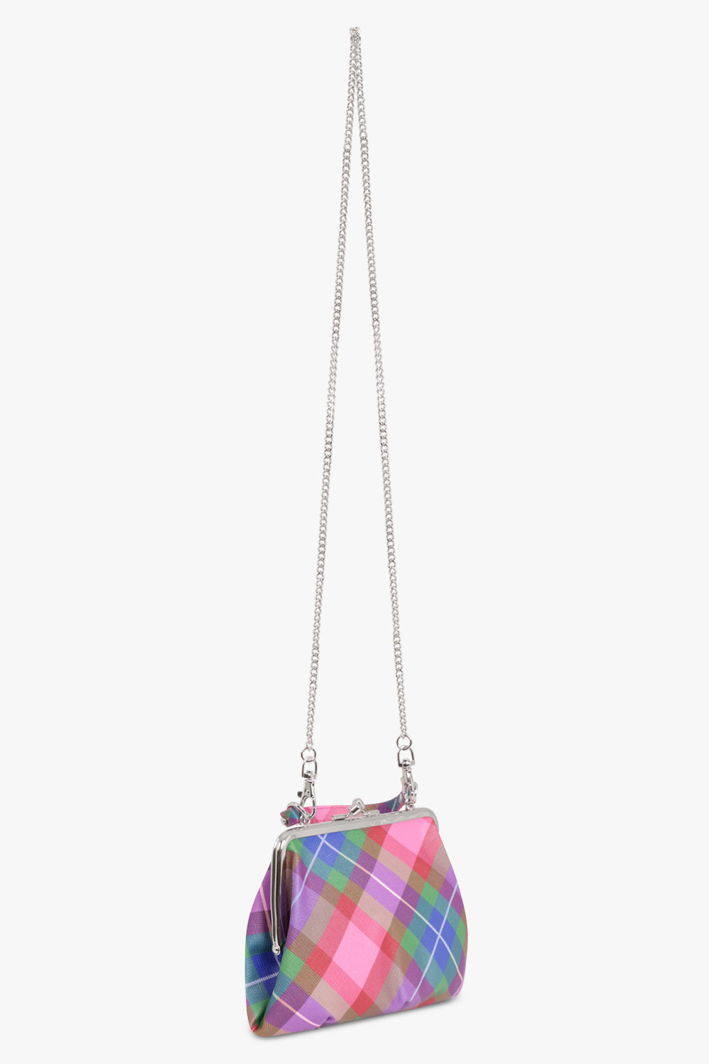 VIVIENNE WESTWOOD BAGS PATTERN / CANDY TARTAN Granny Print Frame Purse | Candy Tartan