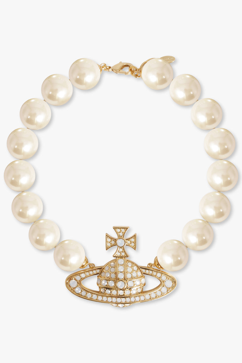 VIVIENNE WESTWOOD JEWELLERY GOLD / White/Gold Neysa Oversized Necklace | White/Gold