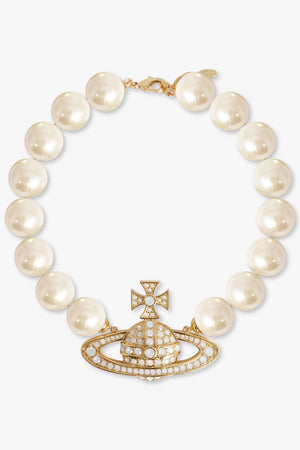 VIVIENNE WESTWOOD JEWELLERY GOLD / White/Gold Neysa Oversized Necklace | White/Gold