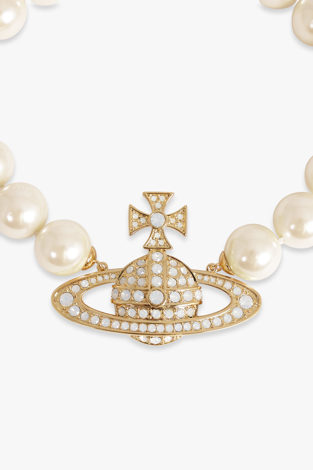 VIVIENNE WESTWOOD JEWELLERY GOLD / White/Gold Neysa Oversized Necklace | White/Gold