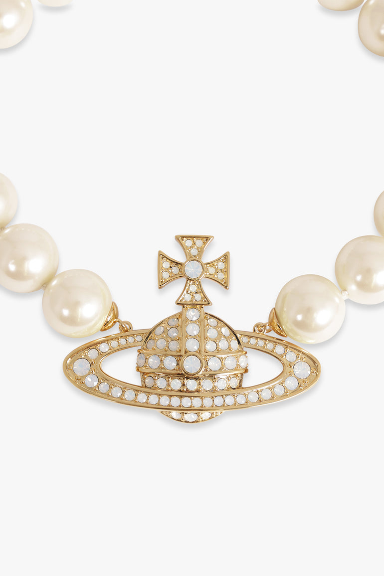 VIVIENNE WESTWOOD JEWELLERY GOLD / White/Gold Neysa Oversized Necklace | White/Gold