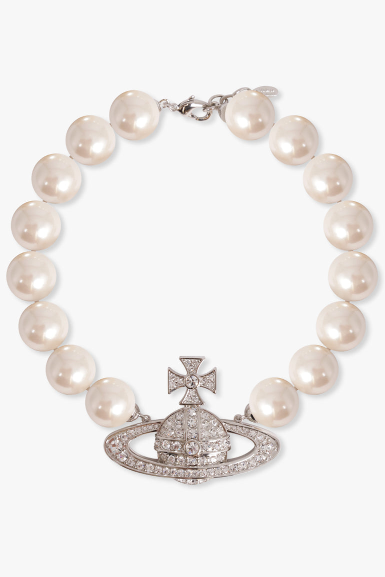 VIVIENNE WESTWOOD JEWELLERY MULTI / SILVER/WHITE Neysa Pearl Orb Necklace | Silver/White