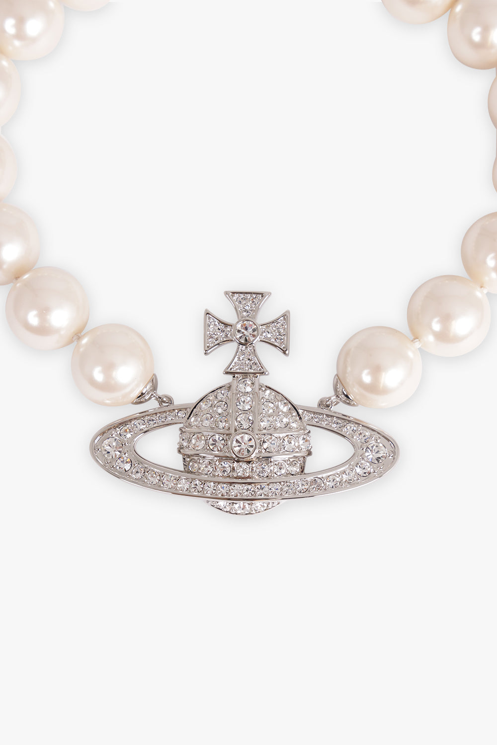 VIVIENNE WESTWOOD JEWELLERY MULTI / SILVER/WHITE Neysa Pearl Orb Necklace | Silver/White