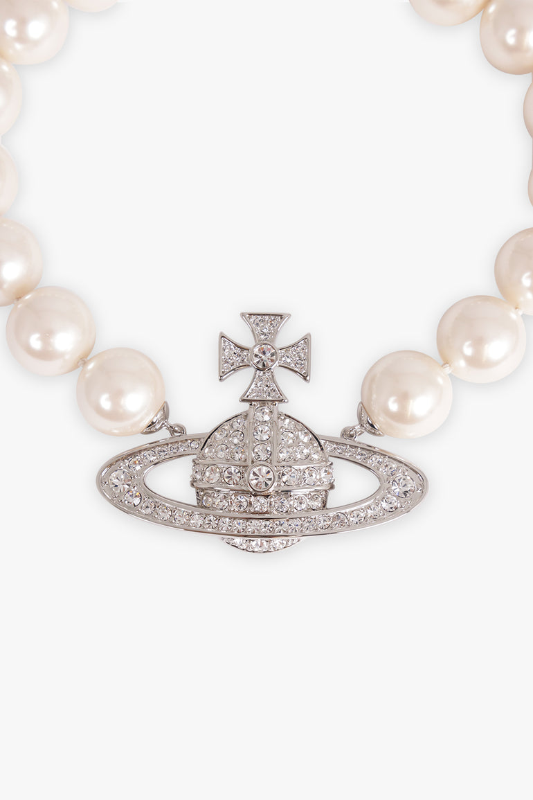 VIVIENNE WESTWOOD JEWELLERY MULTI / SILVER/WHITE Neysa Pearl Orb Necklace | Silver/White