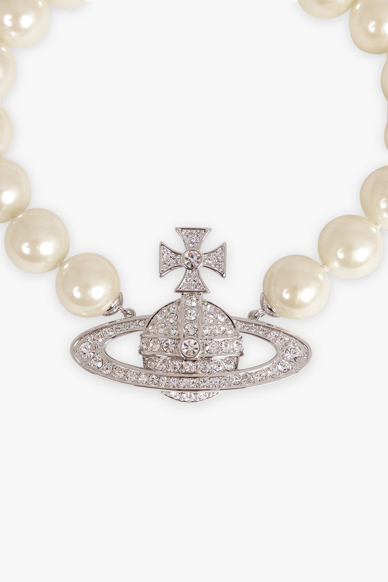 VIVIENNE WESTWOOD JEWELLERY SILVER / White/Silver Neysa Oversized Necklace | White/Silver