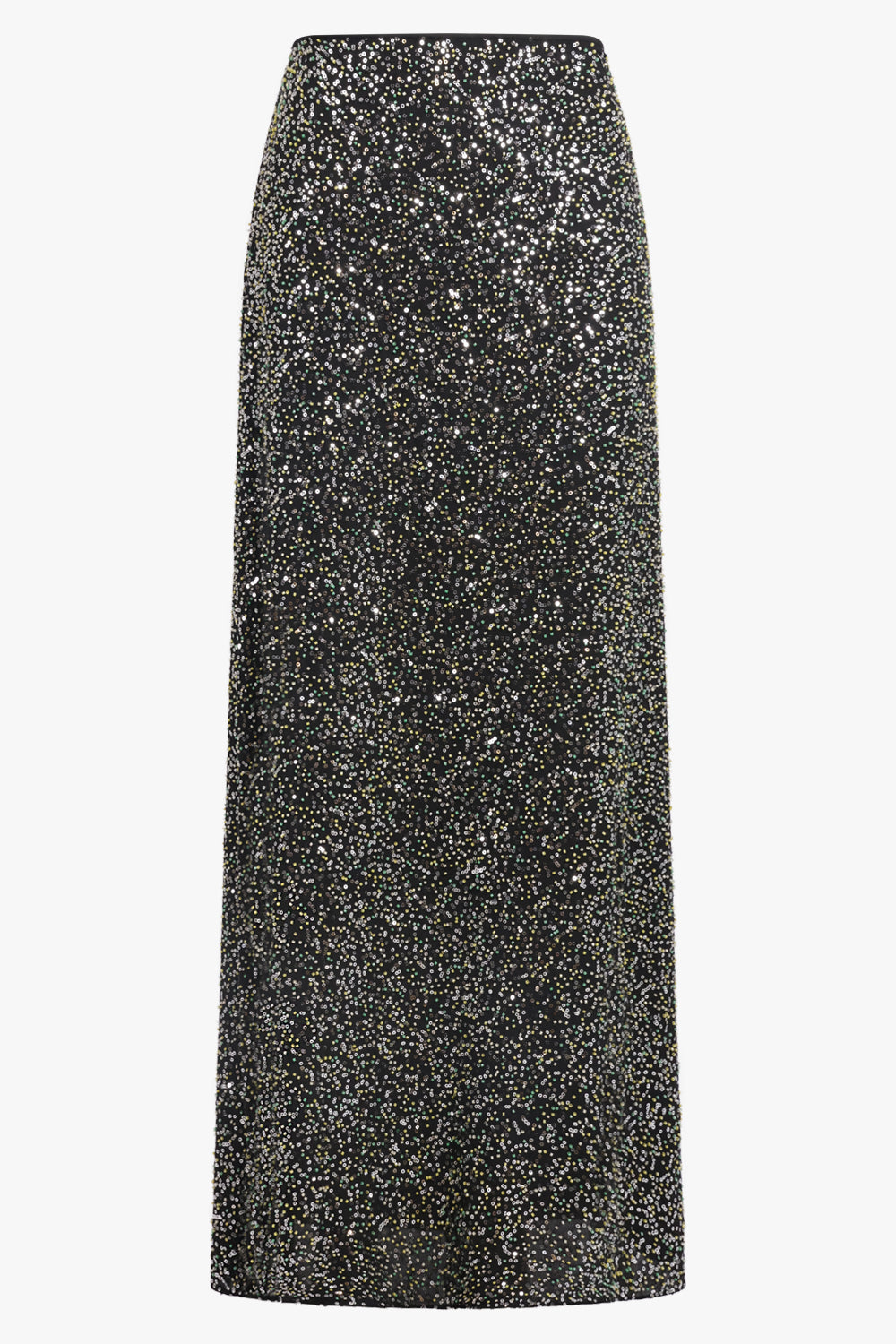 RABANNE RTW Sequin Flow Midi Skirt | Silver