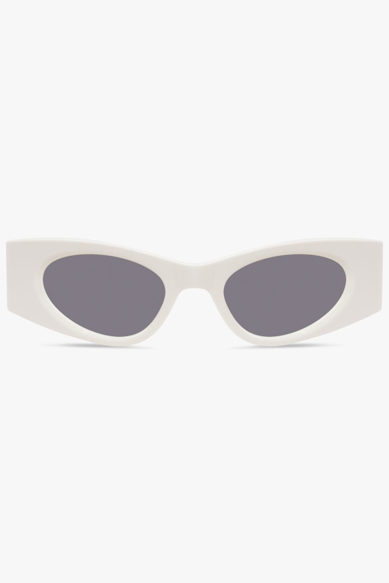 ALAIA ACCESSORIES WHITE / White AA0075S Cat Eye Rectangular Sunglasses | White