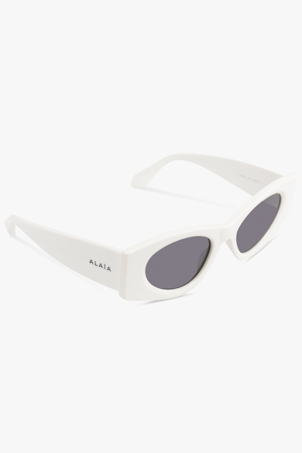 ALAIA ACCESSORIES WHITE / White AA0075S Cat Eye Rectangular Sunglasses | White